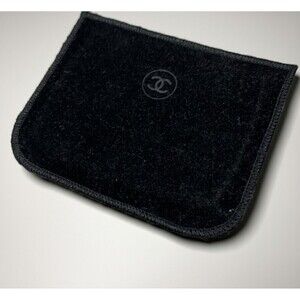 Chanel Black Velvet Makeup Compact Pouch